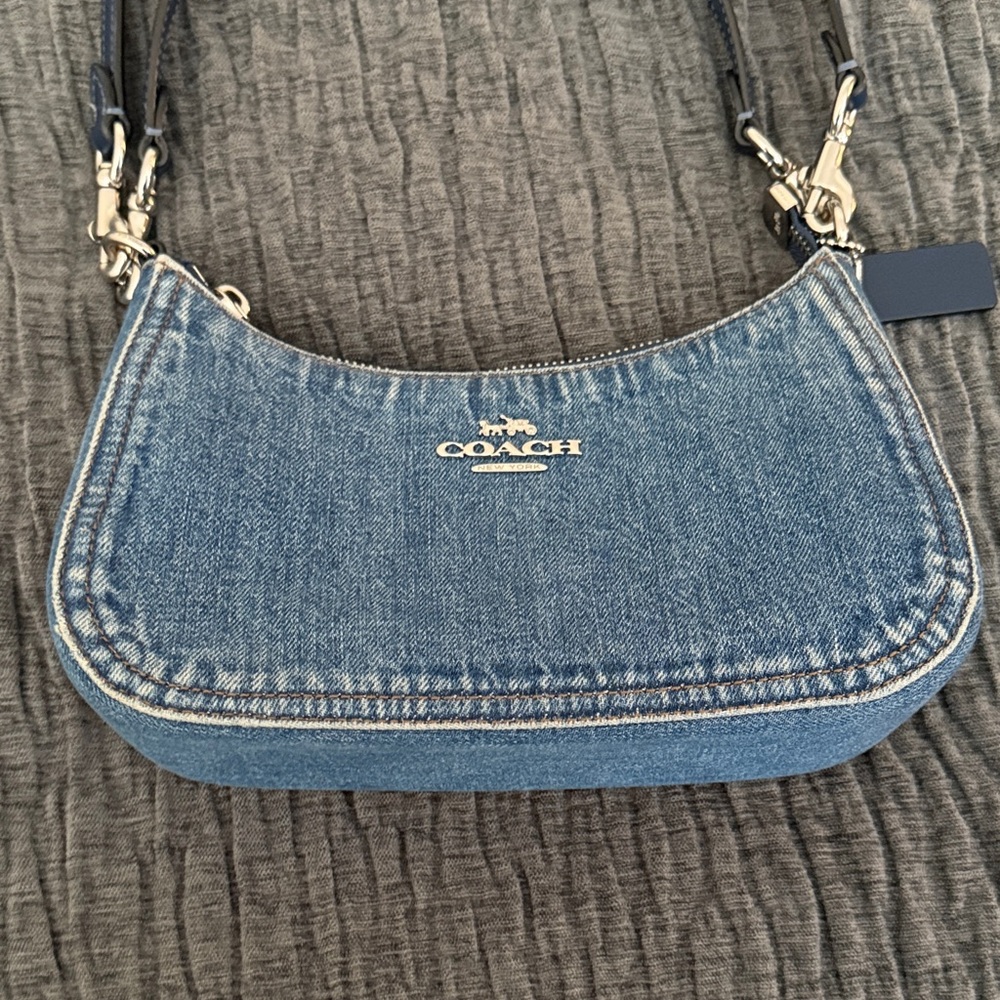 Coach Blue Denim Shoulder Bag